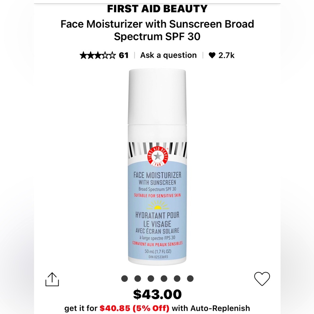 BNIB ULTRA REPAIR FACE MOISTURIZER AND SUNSCREEN